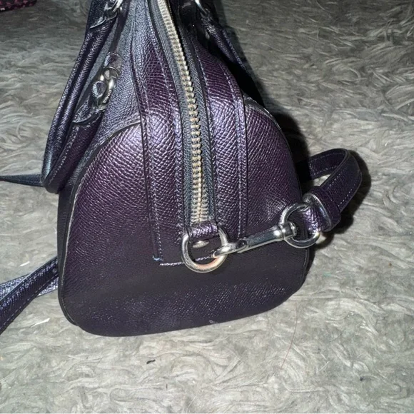 Coach Rowan Satchel Bag Navy Blue - Picture 9 of 15